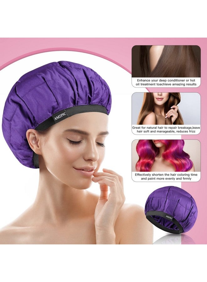 Amzpic Cordless Deep Conditioning Heat Cap - Safe, Microwavable Heat Cap for Steaming, Heat Therapy for Hair, Flaxseed Seed Interior for Maximum Heat Retention (Second Generation) - Image 3