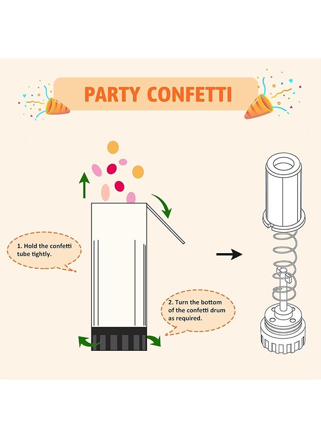 JS 6 Piece Party Confetti Poppers, Confetti Poppers Cannons for Wedding, Birthday, Graduation, New Year's, Kids Fun Party Supplies, Decorations and Favors - Image 5