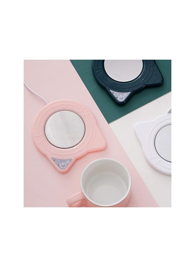 WYBOT - Coffee coffee mug heater Mug Warmer For Desk Cat Shape Usb Heating Cup Plate Coffee Mug Warmer Electric Beverage Tea Warmer Heated Coaster For Desk Office Home mug heater Pink electric mug warmer - Image 1