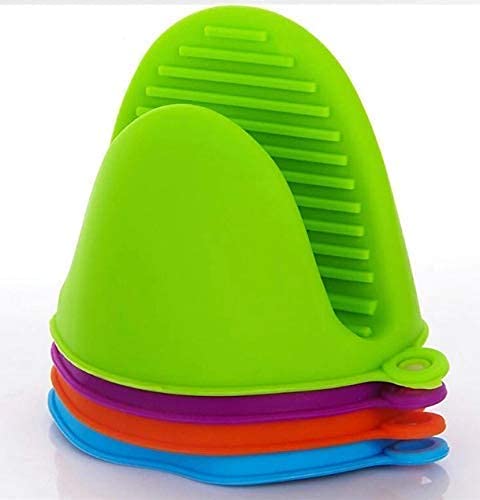 Asterin Sales Asterin Sales Silicone Mini Microwave Oven Mitts Gloves Baking Hand Gloves Cooking Pinch Grips Kitchen Heat Hot Handle Holder Set of 2 Multicolor  - Image 5