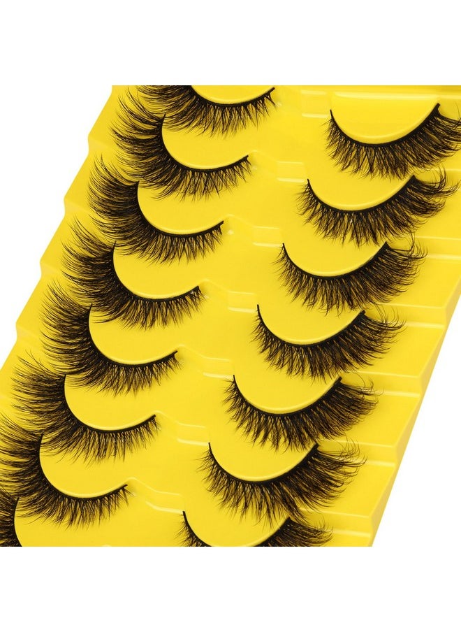 Zegaine - Natural Lashes Cat Eye Fluffy False Eyelashes Wispy Mink Lashes That Look Like Extensions Fox Eye Lashes 9 Pairs By Zegaine - Image 1