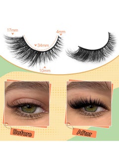Zegaine Natural Lashes Cat Eye Fluffy False Eyelashes Wispy Mink Lashes That Look Like Extensions Fox Eye Lashes 9 Pairs By Zegaine  - Image 2