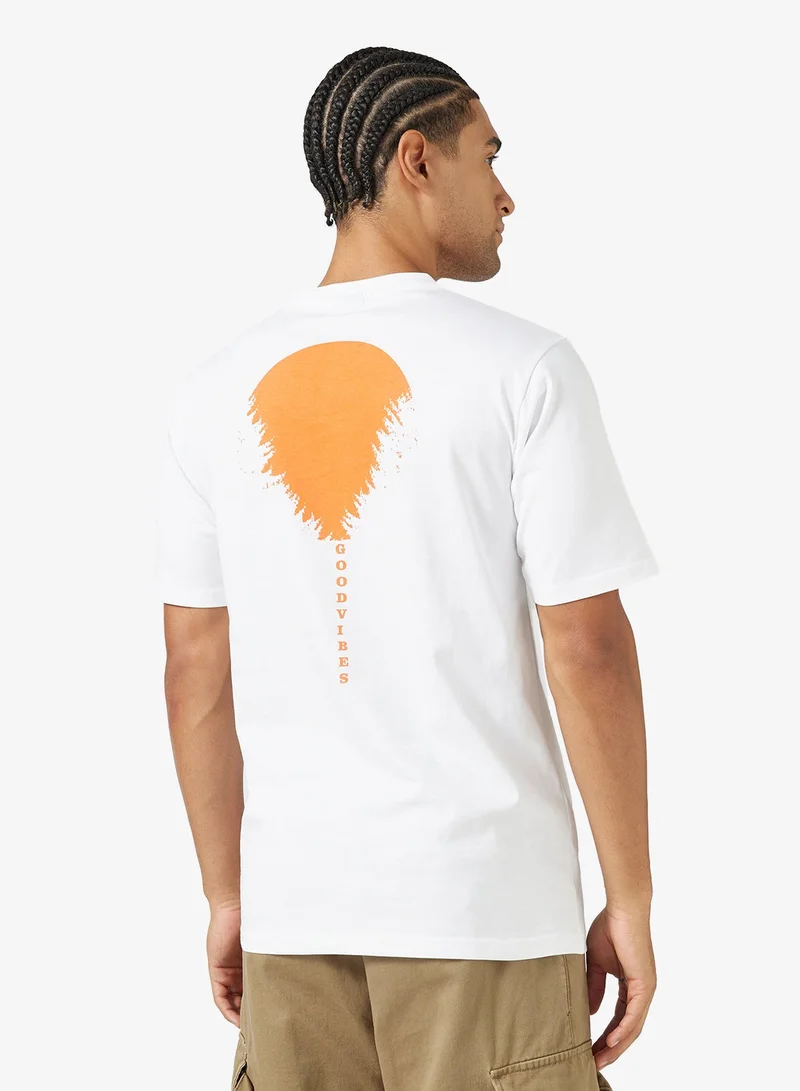 سفنتي فايف تيشيرت مطبوع بقصة عادية