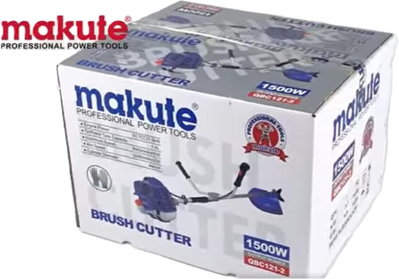 makute 9000RPM Gasoline Brush Cutter, 51.7cc Engine, 1L Fuel Tank, 255mm Blade, 440mm Cutting Width for Gardening, Lawn Maintenance & More – QBC121-2 - Image 5