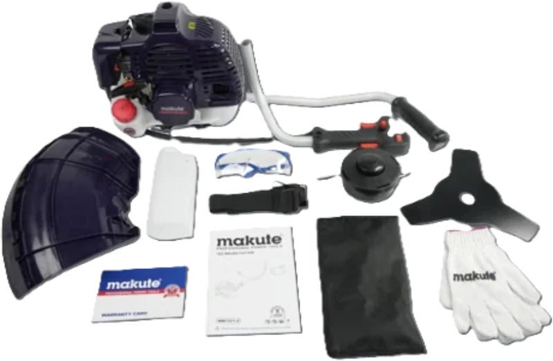 makute 9000RPM Gasoline Brush Cutter, 51.7cc Engine, 1L Fuel Tank, 255mm Blade, 440mm Cutting Width for Gardening, Lawn Maintenance & More – QBC121-2 - Image 3