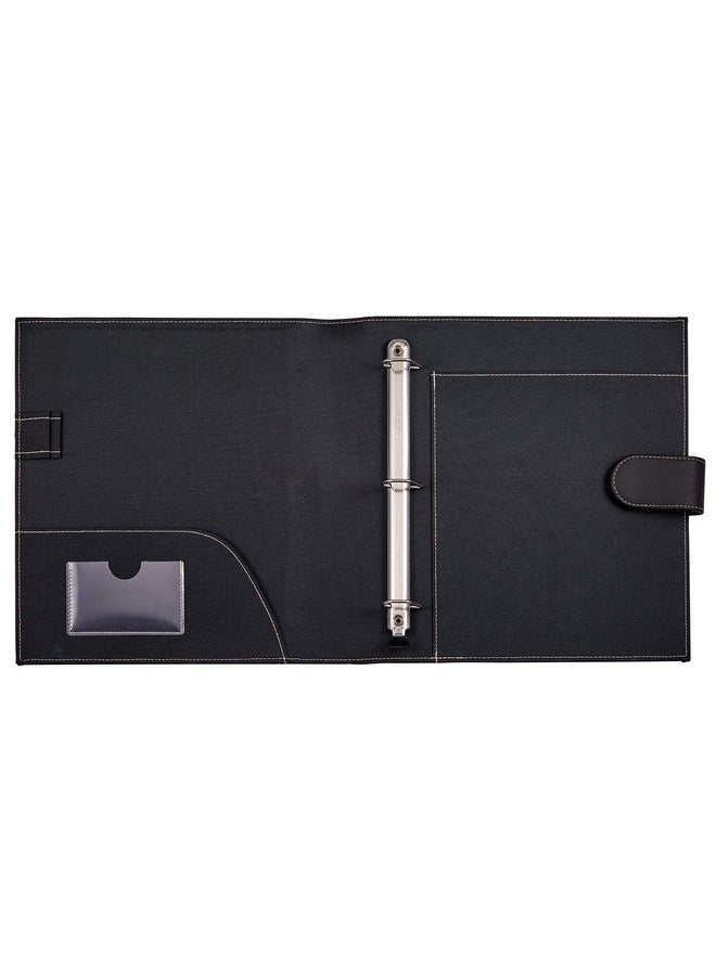 It's Academic - Executive Faux Leather Portfolio Folder Black - Image 1