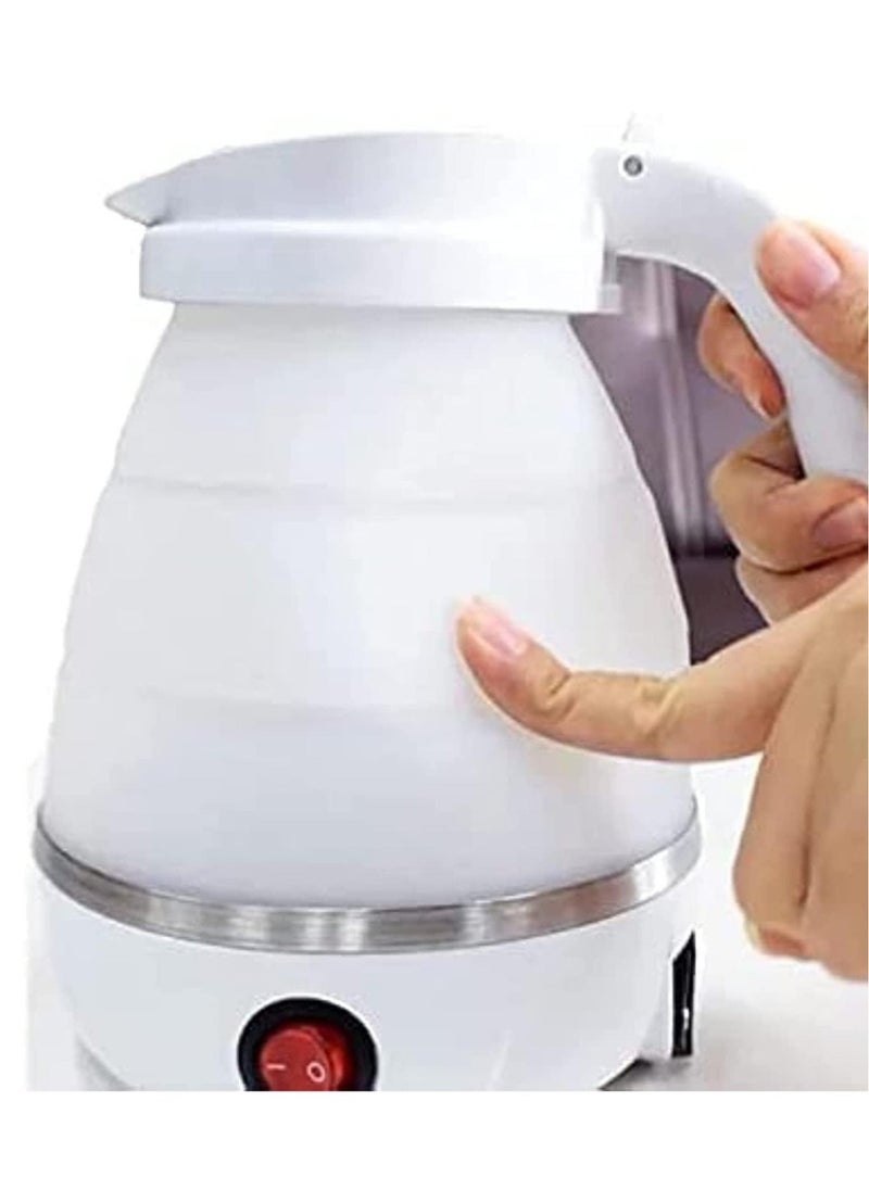 Travel Foldable Silicon Water Heater Jug Collapsible Mini Portable Electric Kettle (Pink) - Image 5