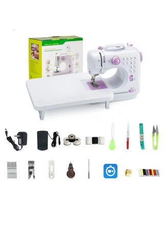12-Stitch Electric Sewing Machine with Extension Table - Double Line and Double Speed - Portable Multifunctional Sewing Machine for Beginners and Kids - pzsku/ZF59F71A3255E0D0D5824Z/45/1746005848/8544c240-b7a4-459f-aa37-d4871427c7bd