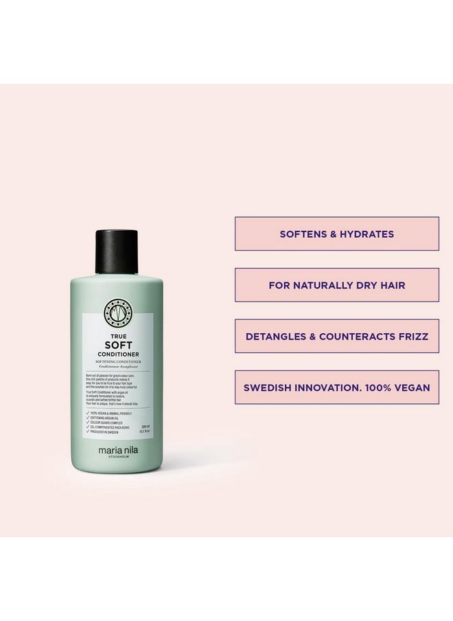 Maria Nila Maria Nila True Soft, Conditioner 10.1 Fl Oz, For Dry Hair, Argan Oil Remoisturises & Reduces Frizz, 100% Vegan & Sulfate/Paraben free  - Image 2