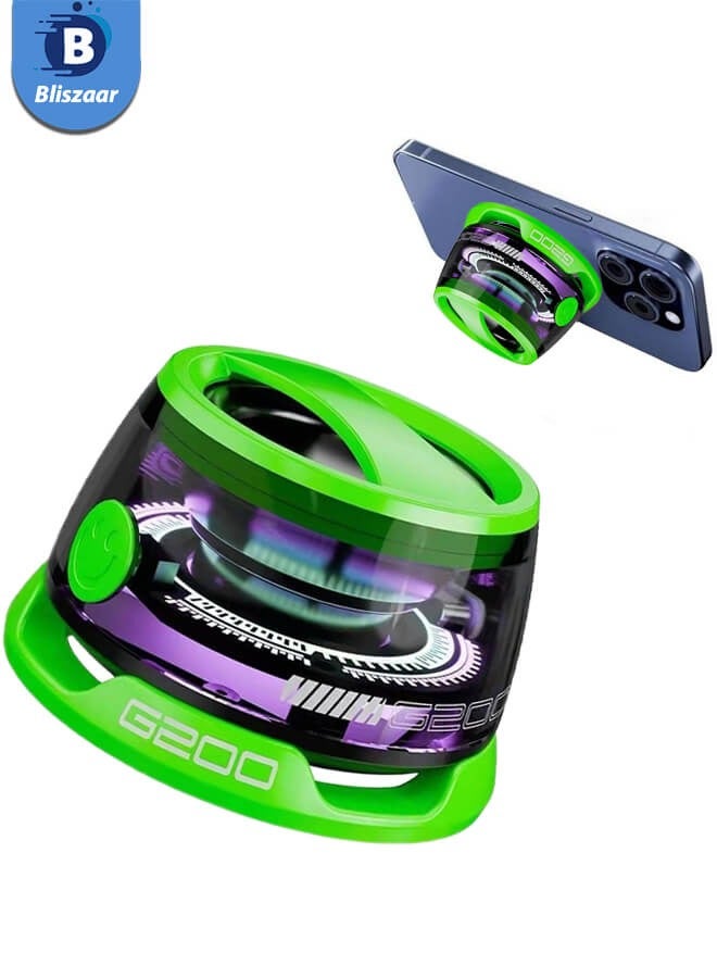 Bliszaar Magnetic Bluetooth Speaker with RGB Light, Multifunctional G200 Wireless Waterproof Magnetic Speaker for Phones,Tablets,Laptops and Switch,6-7H Playtime Green - Image 1