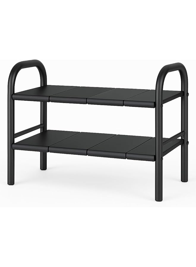 erorex Under Sink Organizer Expandable Shelf ‚Äì Large Capacity 2-Tier Cabinet Storage Rack with 8 Removable Panels, Adjustable Width for Kitchen, Bathroom, Pantry, Cupboard & Shoe Storage - Image 1