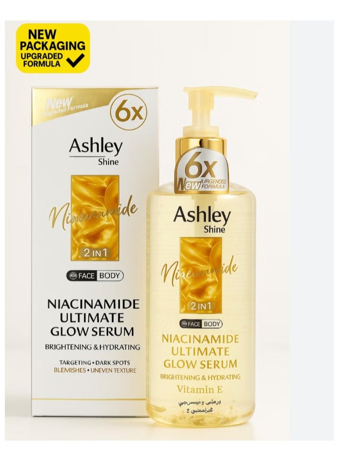 Ashley Niacinamide Pure Serum 520ml for Face and Body Skin Brightening Hydrating Serum Large Size Daily Moisturizer for All Skin Types