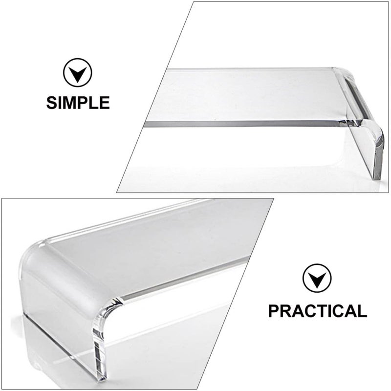 Acrylic Monitor Riser Stand 40x20x10cm with Keyboard Storage Desk Organizer - Image 4