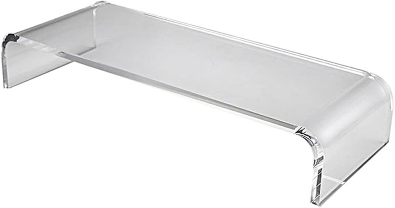 Acrylic Monitor Riser Stand 40x20x10cm with Keyboard Storage Desk Organizer - Image 1