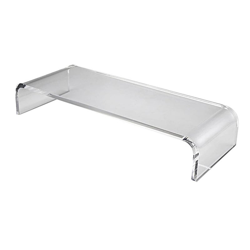 Acrylic Monitor Riser Stand 40x20x10cm with Keyboard Storage Desk Organizer - Image 2