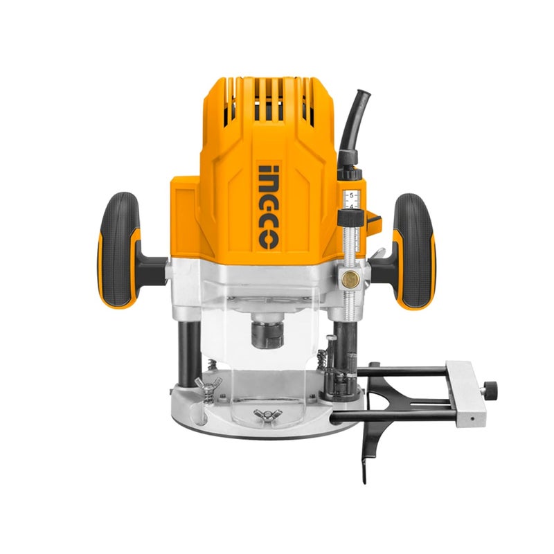 INGCO INGCO Electric Router 1600W 22000rpm 60mm Palm Router Electric Hand Trimmer Wood Router 6812mm1412 Collets Woodworking Tool With aluminum guide fence 1set carbon brushes  - Image 1