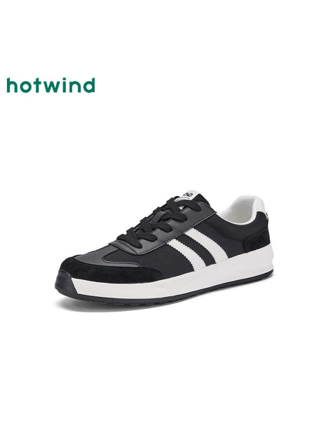 Hotwind Spring New Men's Lightweight Simple Derby Shoes Fashion Casual White Sneakers - Image 1
