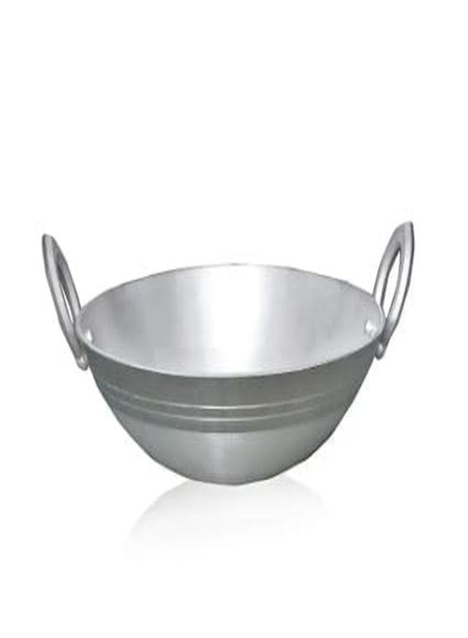 VOMI Aluminum Kadhai Deep Kadai | Non Induction Kadai | Without Non Stick Kadai |Kadai Deep Cooking Kadai | Deep Cooking Silver (30 Litter) - Image 4
