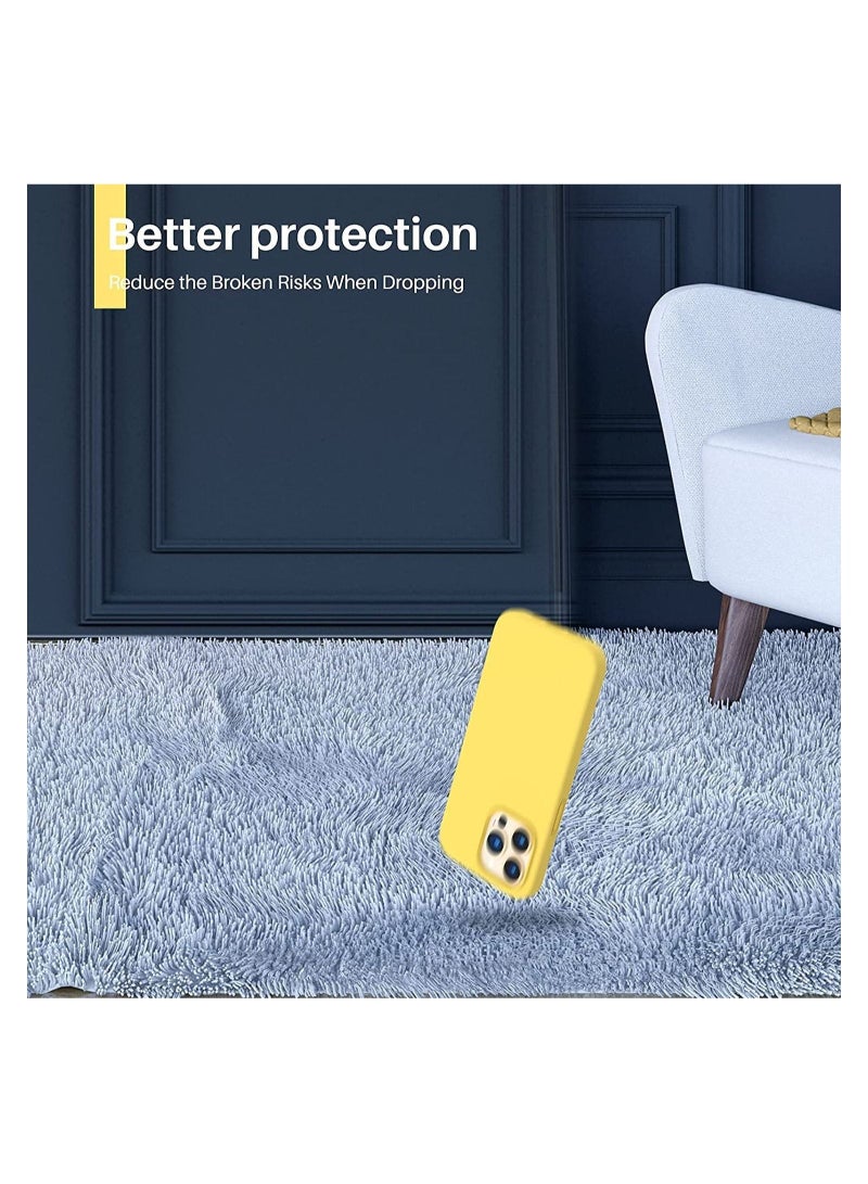 حافظة سيليكون واقية متوافقة مع آيفون 14 برو غلاف مطاطي سائل ناعم مضاد للصدمات مضاد للخدوش مضاد لبصمات الأصابع مضاد للسقوط غلاف رفيع لآيفون (لآيفون 14 برو) - Image 4