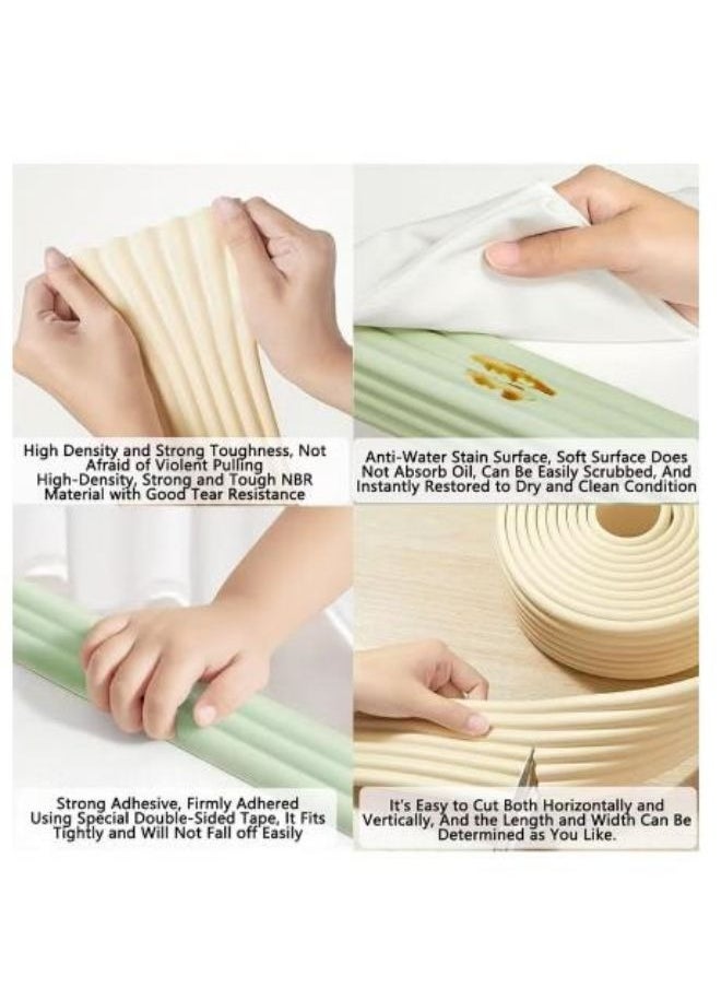 Generic - 1/2/3 Foam Safety Strips Edge Protector Self Adhesive Edge Protector W-Shaped Thickened And Widened Anti-Collision Strip Table Corner Cushion Glass Table Furniture Fireplace Bumper - Image 1