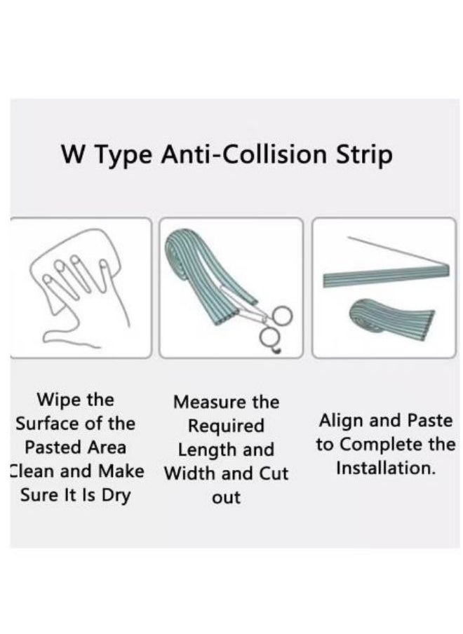 Generic - 1/2/3 Foam Safety Strips Edge Protector Self Adhesive Edge Protector W-Shaped Thickened And Widened Anti-Collision Strip Table Corner Cushion Glass Table Furniture Fireplace Bumper - Image 1