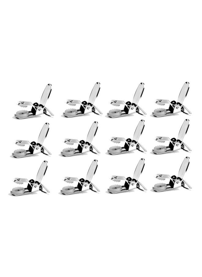 Buyless Fashion - 1” Heavy Duty Metal Clips For Suspenders Pacifiers Bib Clips Toy Holder Or Mitten Clips 12 Clips - Image 1