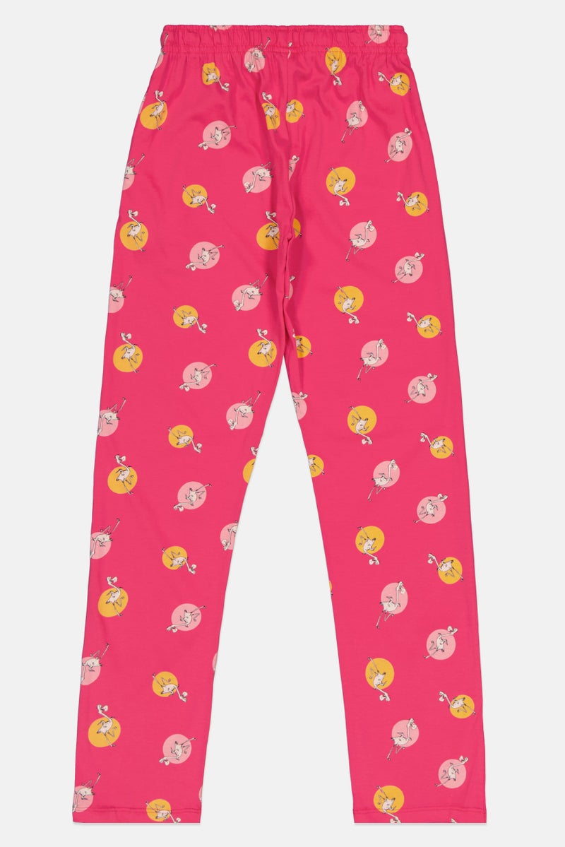 zivame Kids Girl 2Pcs Graphic Print Pyjama Top And Bottom, Multicolor - Image 3