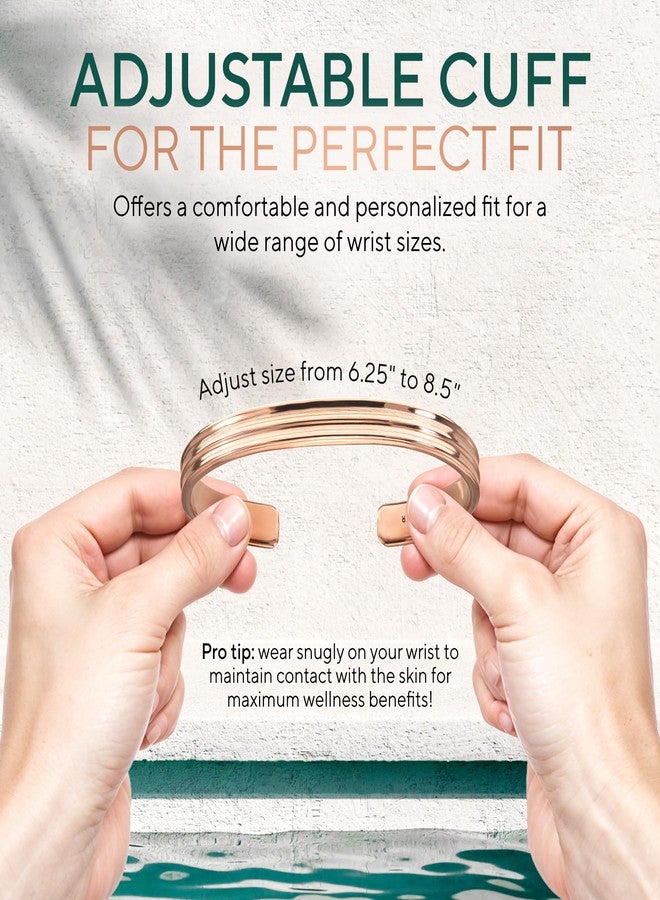 TheraCopper Copper Bracelet for Men & Women - 100% Pure Copper Bracelets - Raw, Solid & Uncoated Authentic Handmade Tibetan Bracelet Cuff Bangles, Adjustable, Copper, no gemstone - Image 4