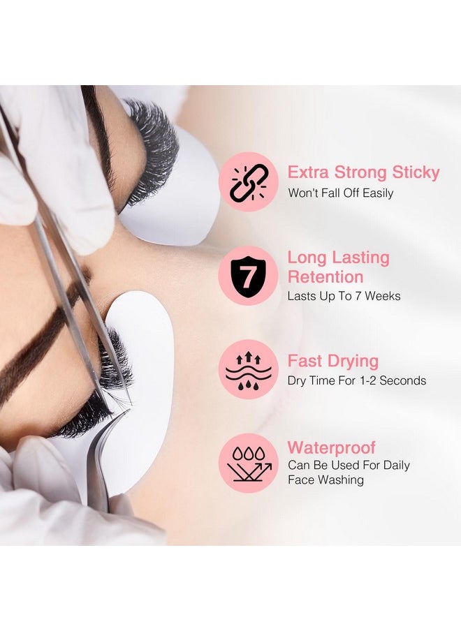 EMEDA - Lash Extension Glue - Fast Drying Strong Hold Eyelash Glue For Lash Extensions 7 Weeks Long Lasting Retention Eyelash Glue For Lash Extensions (0.17Fl.Oz 1-2 Sec) - Image 1