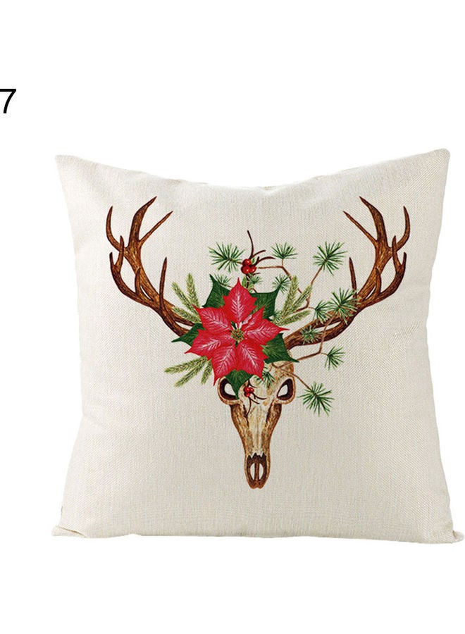 NIBEMINENT Cartoon Deer Wreath Print Cushion Cover Multicolour 45 x 0.2cm