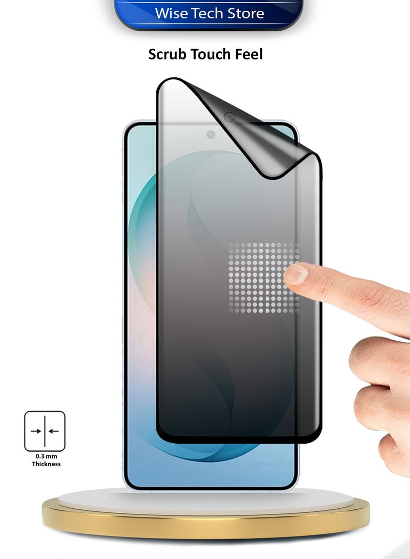 Wtech Samsung S26 Plus / S26+ 5G 2026 Premium Edge-Pro Nano Ceramic Privacy Full Glue Full Cover Matte Flexible Screen Protector (MSCNMP) - Clear/Black - Image 3
