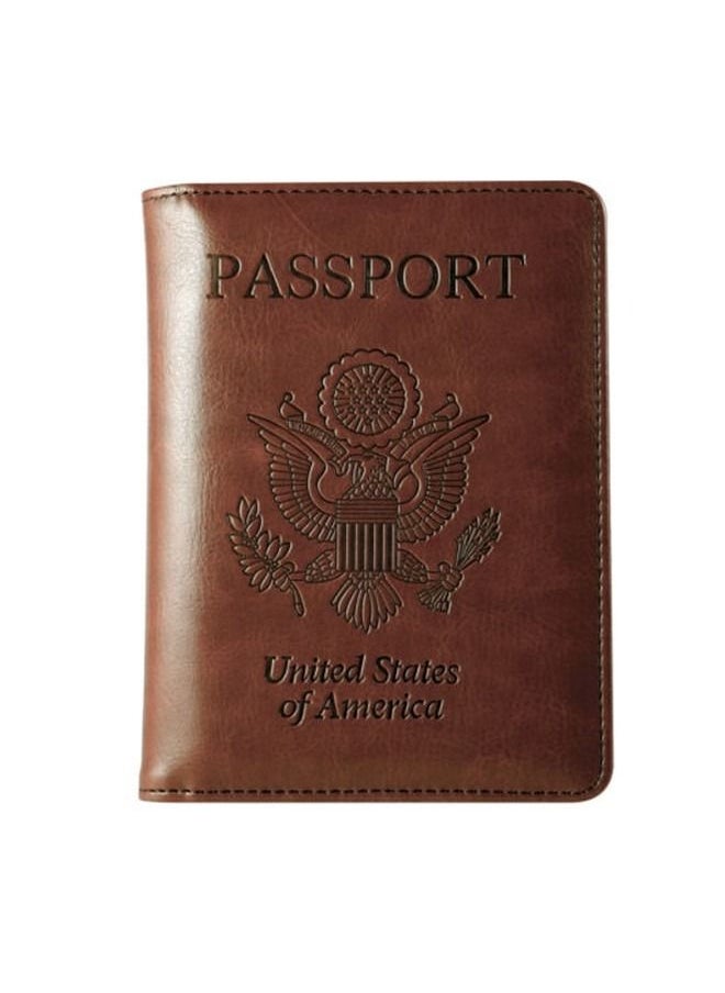 We Happy Travel Passport ID Card Wallet Holder Cover RFID Blocking Leather Purse Case USA  - Image 1