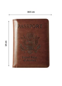 We Happy Travel Passport ID Card Wallet Holder Cover RFID Blocking Leather Purse Case USA  - Image 2