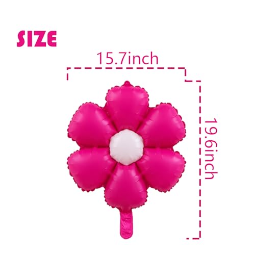 BIEUFBJI 12 Pcs Daisy Balloons, Colorful Daisy Flower Balloons Flower Theme Party Supplies Flower Aluminum Foil Balloons For Birthday Wedding Baby Shower Decor - Image 2