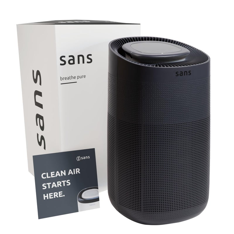 Sans HEPA 13 Air Purifier Black 1560ft UltraQuiet Home Air Purifier PreFilter Activated Carbon UVC Light Protect from Odors Smoke Pollutants Allergens Dust Dander Harmful Chemicals
