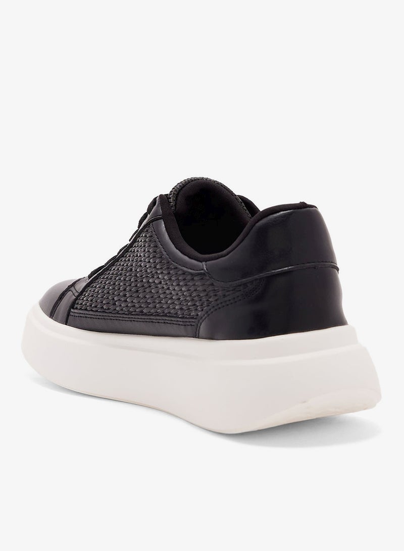 Ginger Raffia Detail Casual Sneakers - Image 2