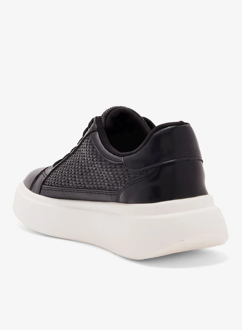 Ginger Raffia Detail Casual Sneakers