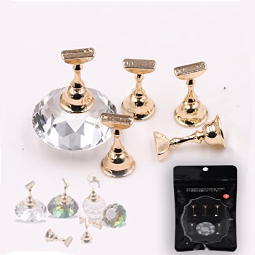 riteu Nail Tips Stand Holder, Magnetic Nail Tip Practice Stand Stand Salon Diy Manicure Nail Display Stand For Nail Art Equipment Nail-Art-Equipment 4 Types Practice (Type4) - Image 1