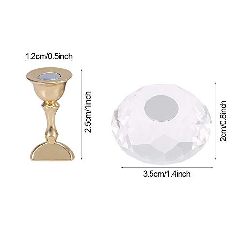 riteu Nail Tips Stand Holder, Magnetic Nail Tip Practice Stand Stand Salon Diy Manicure Nail Display Stand For Nail Art Equipment Nail-Art-Equipment 4 Types Practice (Type4) - Image 3