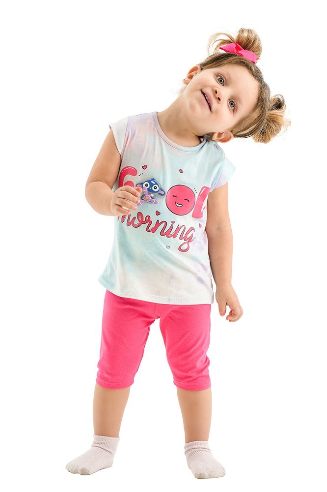 JOCKEY Baby Girl Stitch Printed Summer Short Leggings Set 