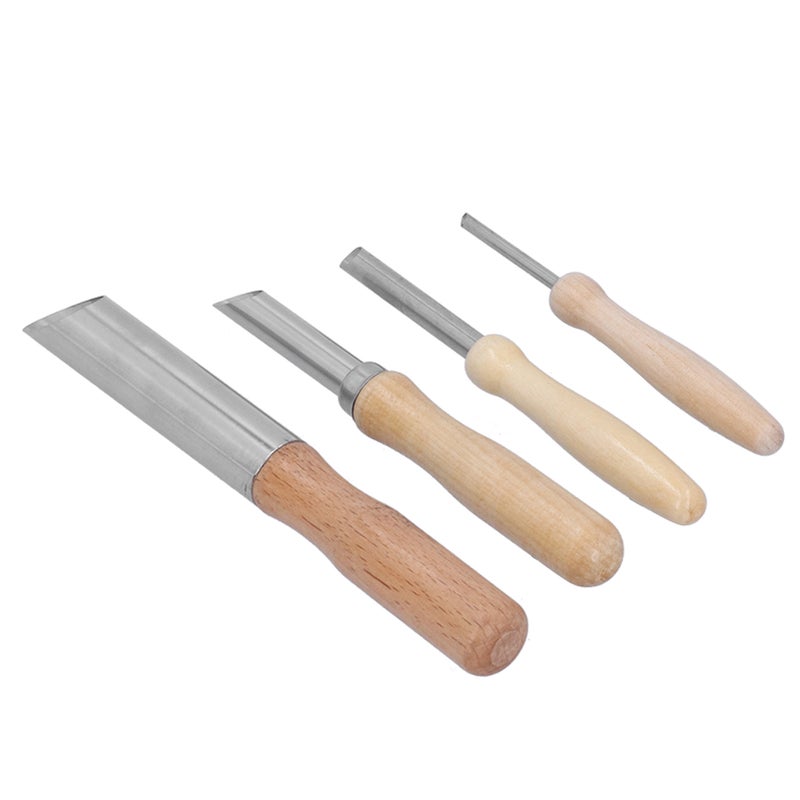 4pcs Clay Hole Cutters Stainless Steel Pottery Punch Hole Sculpting Tool with Wooden Handle - Image 4