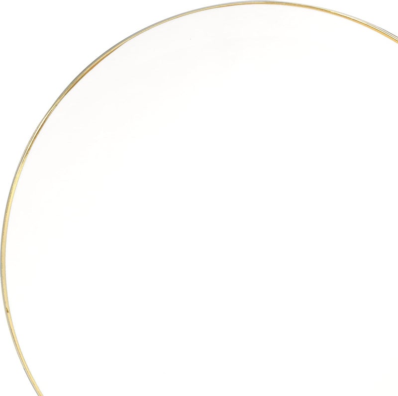 OCCASIONS FINEST PLASTIC TABLEWARE " OCCASIONS " 50 Plates Pack (25 Guests)-Wedding Party Disposable Plastic Plate Set -25 x 10.25'' Dinner + 25 x 7.5'' Salad & Dessert plates (Bali in White & Gold) - Image 3