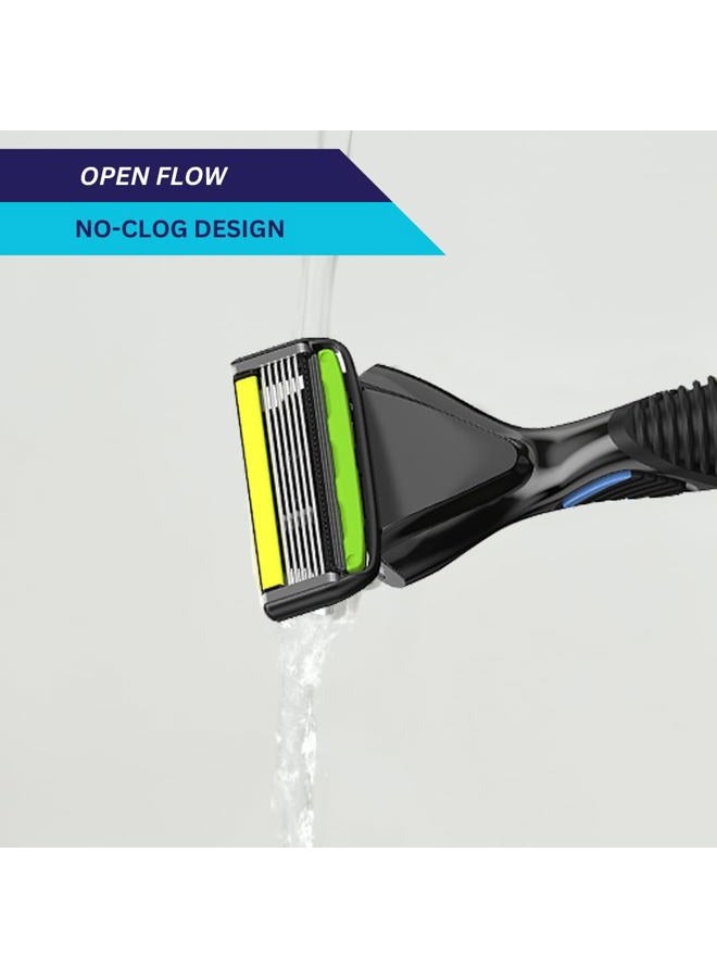 SWIPE PREMIUM RAZORS (24pk + Handle) 6-Blade Shave Kit - Image 2