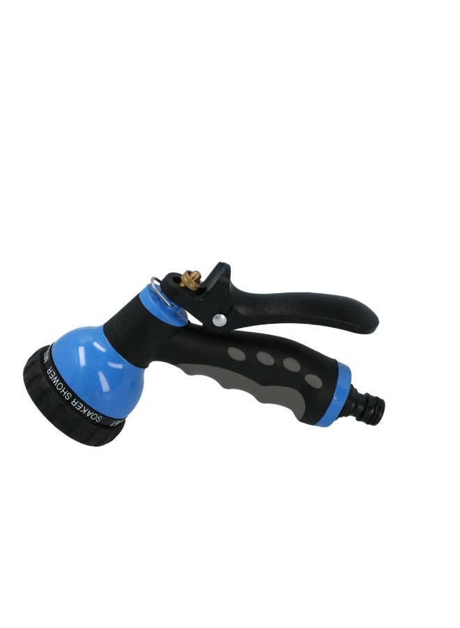Generic Rubber Grip Handle 8 Pattern Spray Gun with Connector Black and Blue 7.867 x 10.8 x 13.8 cm T21-831A-231L - Image 3