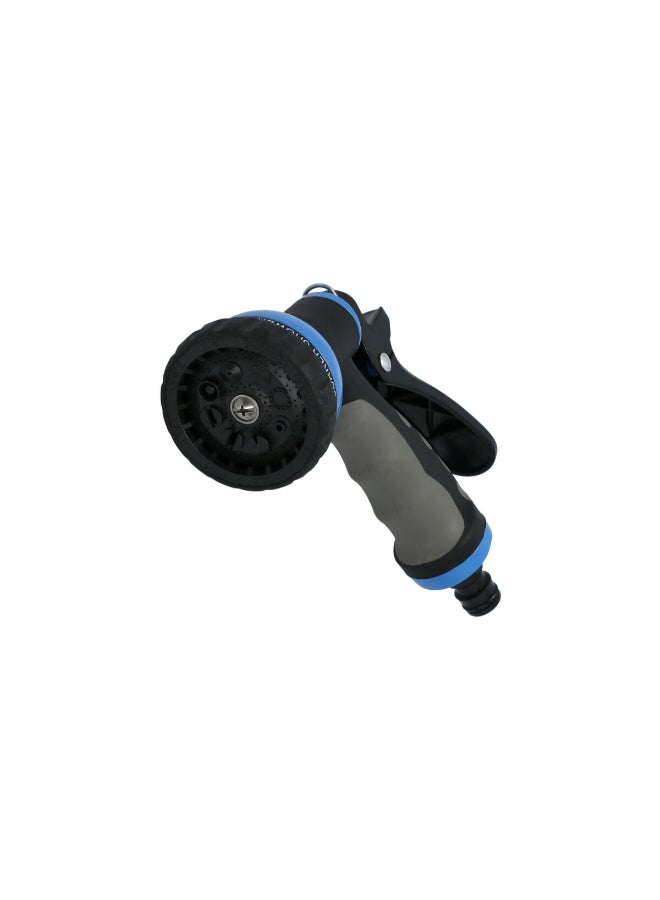 Generic Rubber Grip Handle 8 Pattern Spray Gun with Connector Black and Blue 7.867 x 10.8 x 13.8 cm T21-831A-231L - Image 2