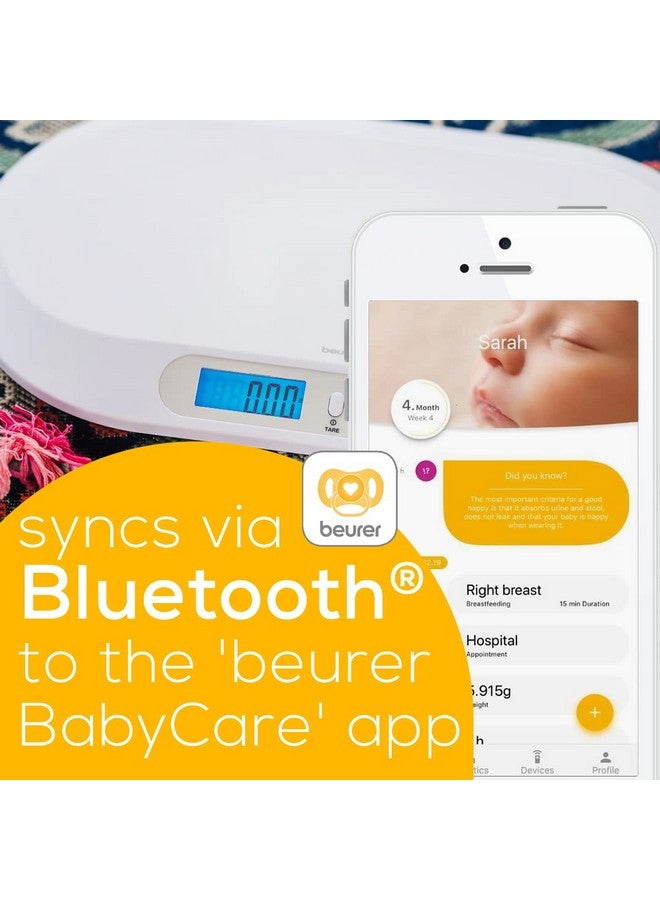 بيورير ميزان بيورر BY90 للأطفال، ميزان للحيوانات الأليفة، رقمي، مع شريط قياس، يتتبع الوزن عبر تطبيق | مناسب للرضع، حديثي الولادة، الأطفال الصغار/الجراء، القطط - الحيوانات | شاشة LCD، يزن رطل/كجم/أونصة بدقة عالية  - Image 2