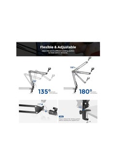Neewer Neewer Microphone Arm Stand, Suspension Boom Scissor Mic Arm Stand with 3/8” to 5/8” Screw and Cable Ties Compatible with Blue Yeti, Snowball, Yeti X, Quadcast and Other Mics, Max Load 1.5kg  - Image 4