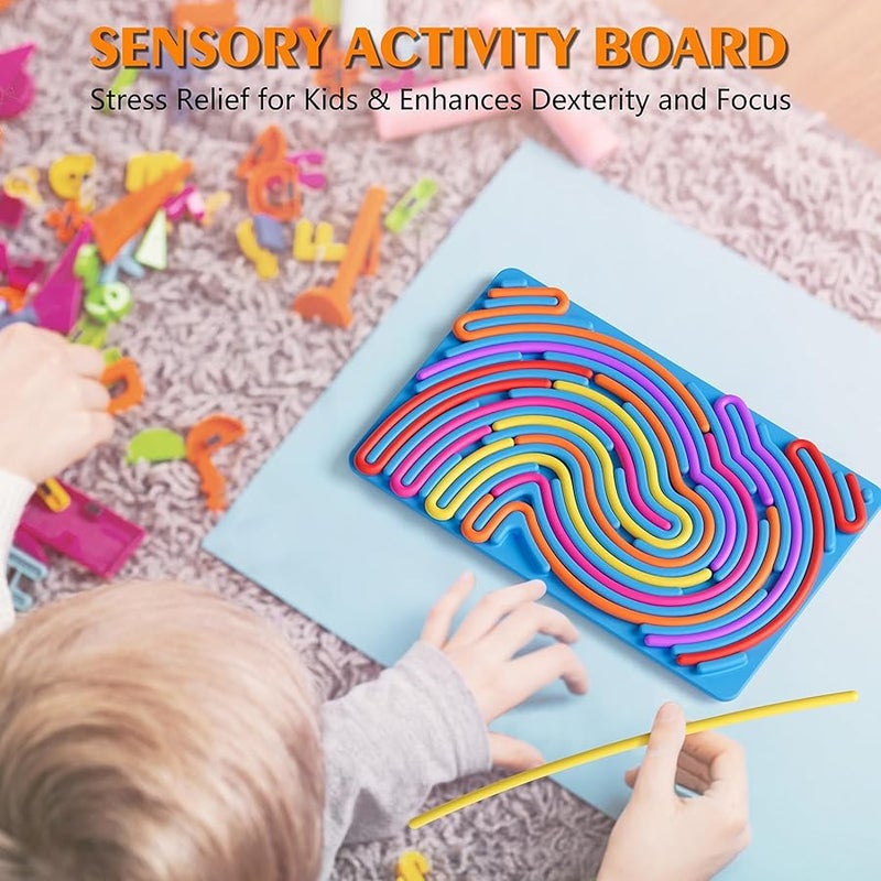 Spkwis Sensory Fidget Toys for Kids Toddler Boys ,Sensory Activity Board for Stress Anxiety Autistic ADHD, Calm Down Travel Airplane Essentials Toys for 3+ Year Old, Stuffers Gifts for Teen Girl - Image 3