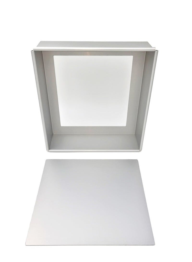 HOMESTAR Square Pan for Brownie Cake Baking Cake Mold Bakeware Bread Sheet Pan with Removable Bottom 8 Inches  - Image 3