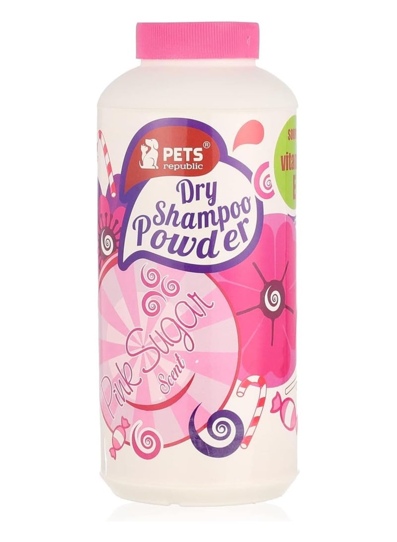 Pets Republic Dry Shampoo With Pink Sugar – Refresh & Clean Your Pet’s Coat Instantly 500 gm - Image 1